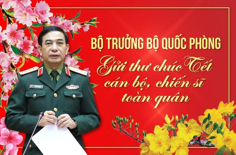 Thư chúc tết nguyên đán giáp thìn 2024 của đại tướng Phan Văn Giang - Ủy viên bộ chính trị, phó bí thư Quẩn ủy Trung ương, bộ trưởng Bộ Quốc Phòng